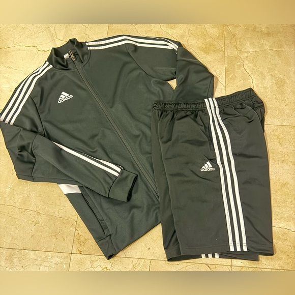 adidas jacket and shorts set
